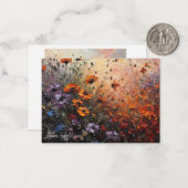 Wilde Blume im Herbst Mitteilungskarte (Vorderseite/Rückseite Beispiel)