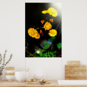Wilde Blume im Sonnenschein Poster (Küche)