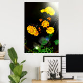 Wilde Blume im Sonnenschein Poster (Heimbüro)