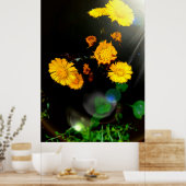 Wilde Blume im Sonnenschein Poster (Küche)