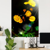Wilde Blume im Sonnenschein Poster (Heimbüro)