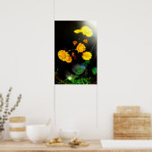 Wilde Blume im Sonnenschein Poster (Küche)