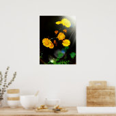 Wilde Blume im Sonnenschein Poster (Küche)