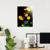 Wilde Blume im Sonnenschein Poster (Heimbüro)