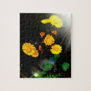 Wilde Blume im Sonnenschein Puzzle
