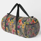 Wilde Blume Imitate Stickereien Blumenmuster Duffle Bag (Rechte Ecke)