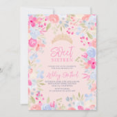 Wilde Blume in den Gartenpasten Sweet 16 Geburtsta Einladung (Vorderseite)