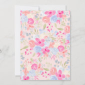 Wilde Blume in den Gartenpasten Sweet 16 Geburtsta Einladung (Rückseite)