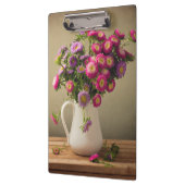 Wilde Blume in einem Vase-Clip-Board Klemmbrett (Links)
