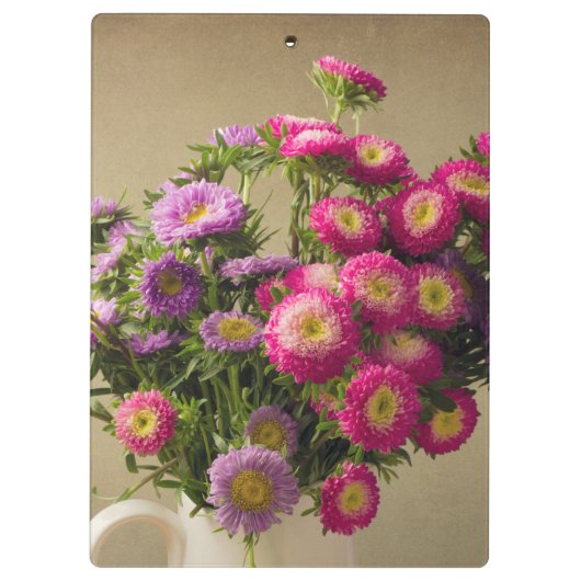 Wilde Blume in einem Vase-Clip-Board Klemmbrett (Rückseite)