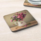 Wilde Blume in einem Vase Drink Untersetzer (Linke Seite)