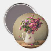 Wilde Blume in einem Vase Magnet (Vorderseite/Rückseite)