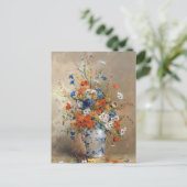 Wilde Blume in einer Vase Postkarte (Stehend Vorderseite)