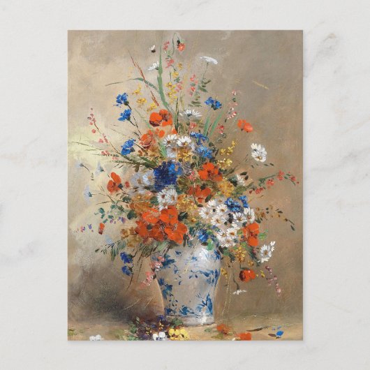 Wilde Blume in einer Vase Postkarte (Vorderseite)