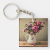 Wilde Blume in einer Vase-Schlüsselkette Schlüsselanhänger (Vorderseite)