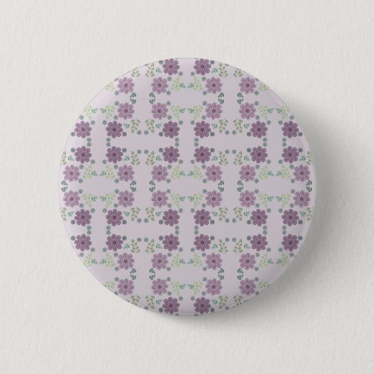 Wilde Blume in Lavendel Button (Vorderseite)