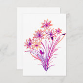 Wilde Blume in Lila, gequilltem Bouquet (Vorne/Hinten)