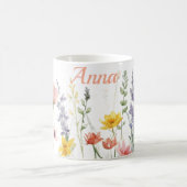 Wilde Blume in Pastellfarbe Kaffeetasse (Mittel)