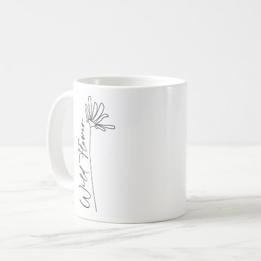 Wilde Blume Kaffeetasse (Vorderseite Links)