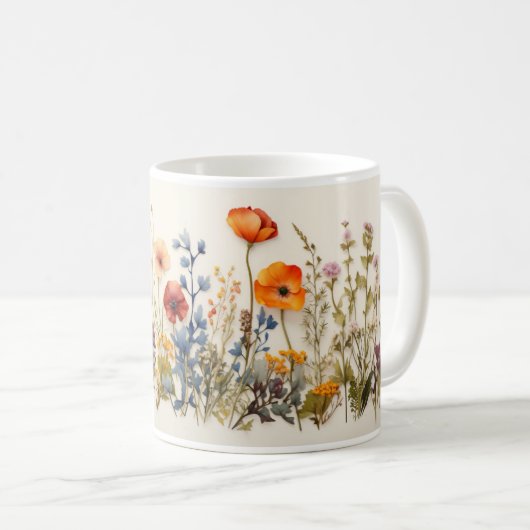 Wilde Blume Kaffeetasse (VorderseiteRechts)