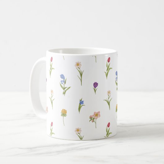 Wilde Blume Kaffeetasse (Vorderseite Links)