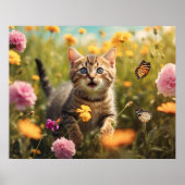 *~* Wilde Blume Kitty 5:4 Sky Kitten Cat AP68 Poster (Vorne)