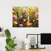 *~* Wilde Blume Kitty 5:4 Sky Kitten Cat AP68 Poster (Heimbüro)