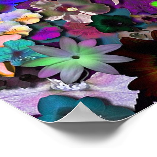 Wilde Blume - kleiner Poster (Ecke)