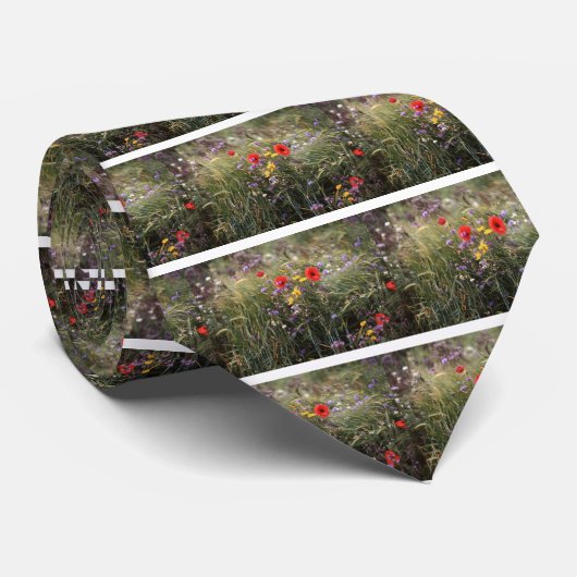 Wilde Blume Krawatte (Gerollt)