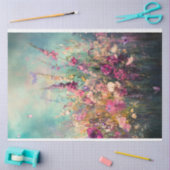 Wilde Blume, lebendige Abstrakte Landschaft Seidenpapier (Basteln)