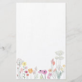 Wilde Blume Linen Stationery Briefpapier (Rückseite)