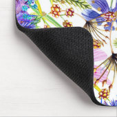 Wilde Blume Mauspad Rosa & Blau (Ecke)