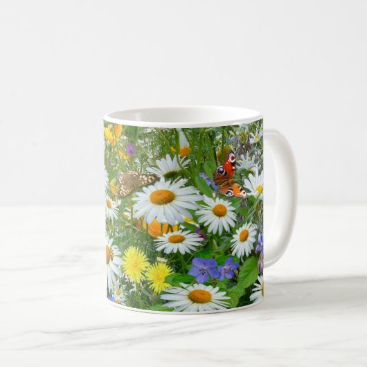 Wilde Blume Meadow Coffee Tasse (VorderseiteRechts)