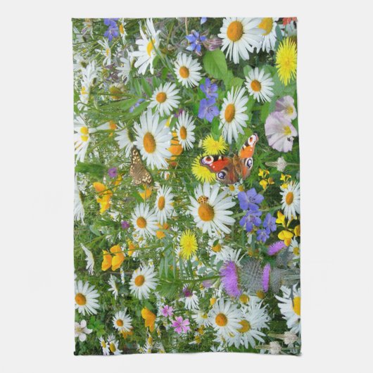 Wilde Blume Meadow Geschirrtuch (Vertikal)