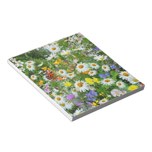 Wilde Blume Meadow Notizblock (angewinkelt)