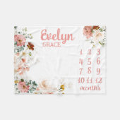 Wilde Blume Meilenstein-Kruste, Meilenstein-Kruste Fleecedecke (Vorderseite (Horizontal))