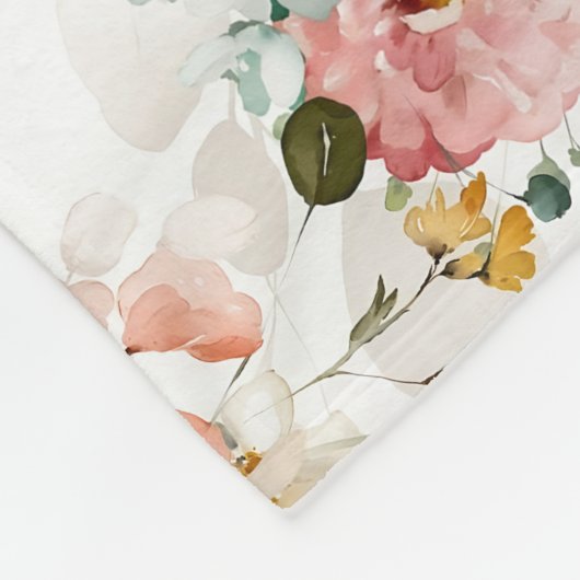 Wilde Blume Meilenstein-Kruste, Meilenstein-Kruste Fleecedecke (Ecke)