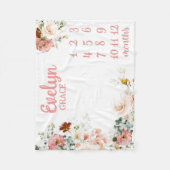 Wilde Blume Meilenstein-Kruste, Meilenstein-Kruste Fleecedecke (Vorderseite)