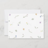 Wilde Blume minimalistisch elegant RSVP Karte (Rückseite)
