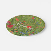 Wilde Blume mischen benutzerdefinierte Paper-Telle Pappteller (Schrägansicht)