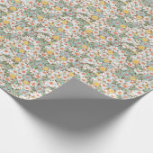 Wilde Blume mit blühenden, Vintag nahtlosen Muster Geschenkpapier (Ecke)