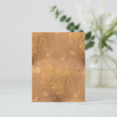 Wilde Blume mit Orange Glow Postkarte (Stehend Vorderseite)