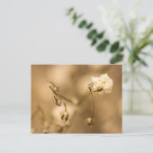 Wilde Blume mit warmer Sepia-Tone-Postkarte geschl Postkarte (Stehend Vorderseite)