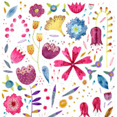 Wilde Blume Moderne Wasserfarbenhochzeit Einladung