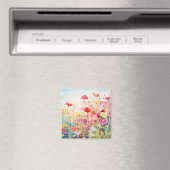Wilde Blume Mohnkonzept Abstrakte Kunst Magnet (In Situ (Geschirrspüler))