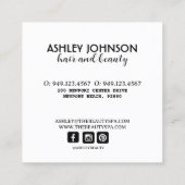 Wilde Blume Muster-farbig Wild Blume-floral Quadratische Visitenkarte (Rückseite)