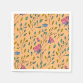 Wilde Blume Muster-farbig Wild Blume-floral Serviette (Vorderseite)