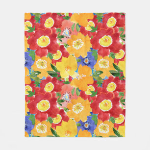 wilde Blume. Nahtlose wiederholte Blumenmuster. Se Fleecedecke