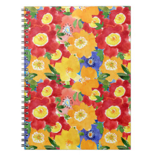 wilde Blume. Nahtlose wiederholte Blumenmuster. Se Notizblock