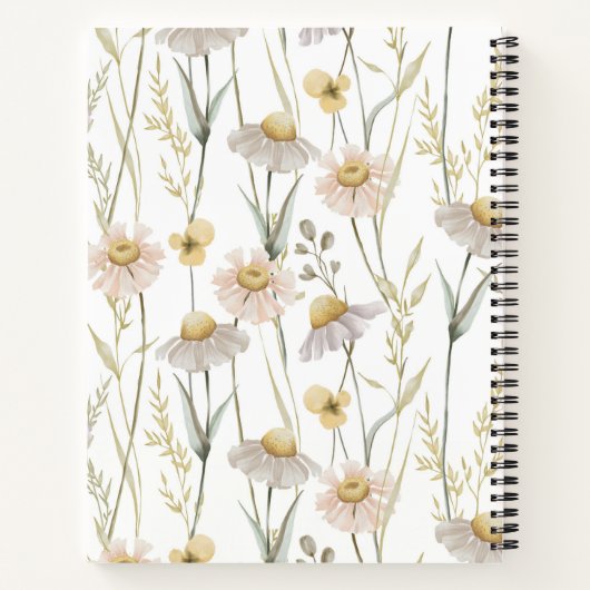 Wilde Blume Notizblock (Rückseite)